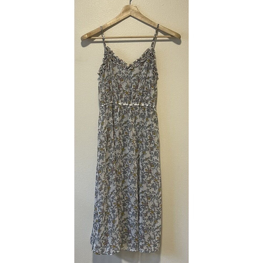 Wild Fable Floral Dress Size XS White Pink Yellow Lined Boho Beach Sundress